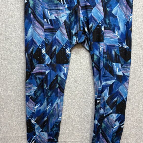 90 Degree Reflex Capri Leggings Womens M Medium Taperd Blue Elastic Waist - Picture 1 of 6